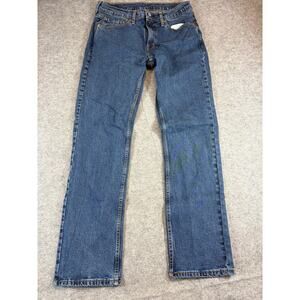 Levis 514 Red Tab Jeans Mens 32x34 Blue Denim Straight Leg Streetwear Casual